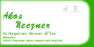 akos meczner business card